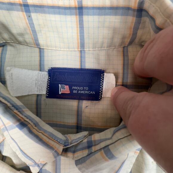 Panhandle Slim Pearl Snap Shirt Men Large Western Plaid Vintage Rodeo - Picture 7 of 7